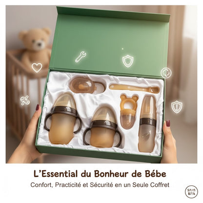 Coffret d’alimentation bébé en silicone – pratique et complet