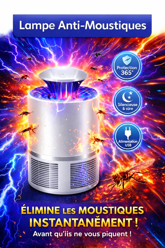 Lampe Anti-Moustiques Pro : Protection 360° Silencieuse pour toute la Famille