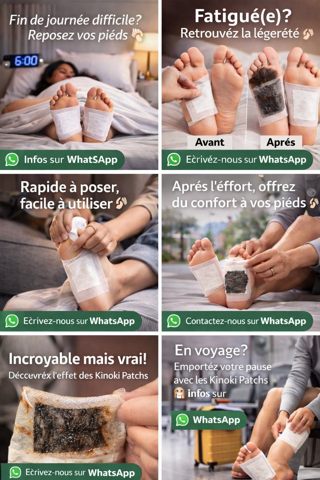 Kinoki – Patchs Détox pour les Pieds | Éliminez les Toxines Pendant votre Sommeil !